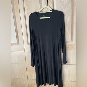 Eileen Fisher Brown Jersey Long-Sleeve Tank Dress Size Large